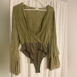 Olive No Regrets Bodysuit